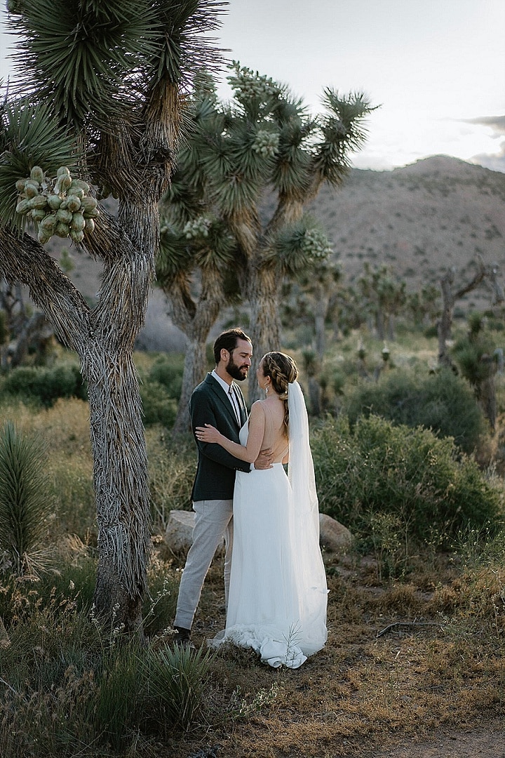 Megan and Jeff’s Minimalist Wedding in The California Desert by Sebastien Bicard Photography