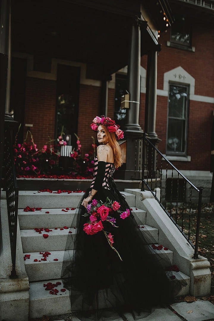 ‘A Corpse Bride Haunting’ Fashion Forward Halloween Wedding Inspiration