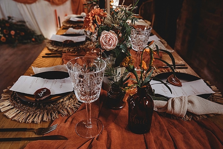 ‘Earthy Bohemian’ Cosy, Intimate and Romantic Autumnal Wedding Inspiration