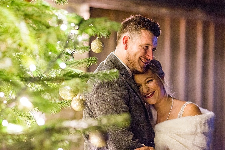 Grady and Leanne’s Winter Wonderland Christmas Barn Wedding in Gloucestershire by Courtney Louise Photography