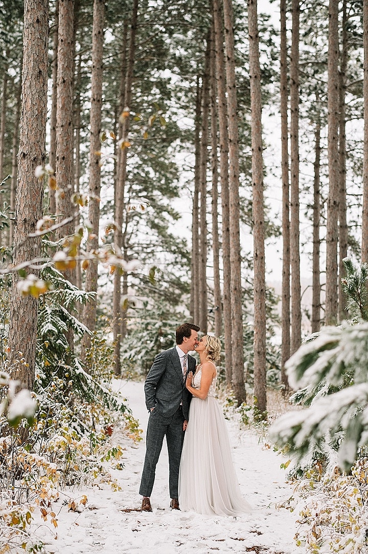 Katie and Tyler’s Snowy Minnesota Wedding by Adam Kennedy Photography