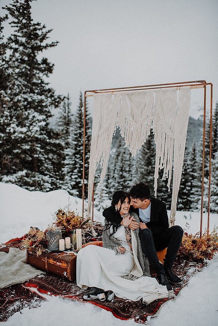 'Winter Romance' Magical, Snowy, Winter Elopement Inspiration