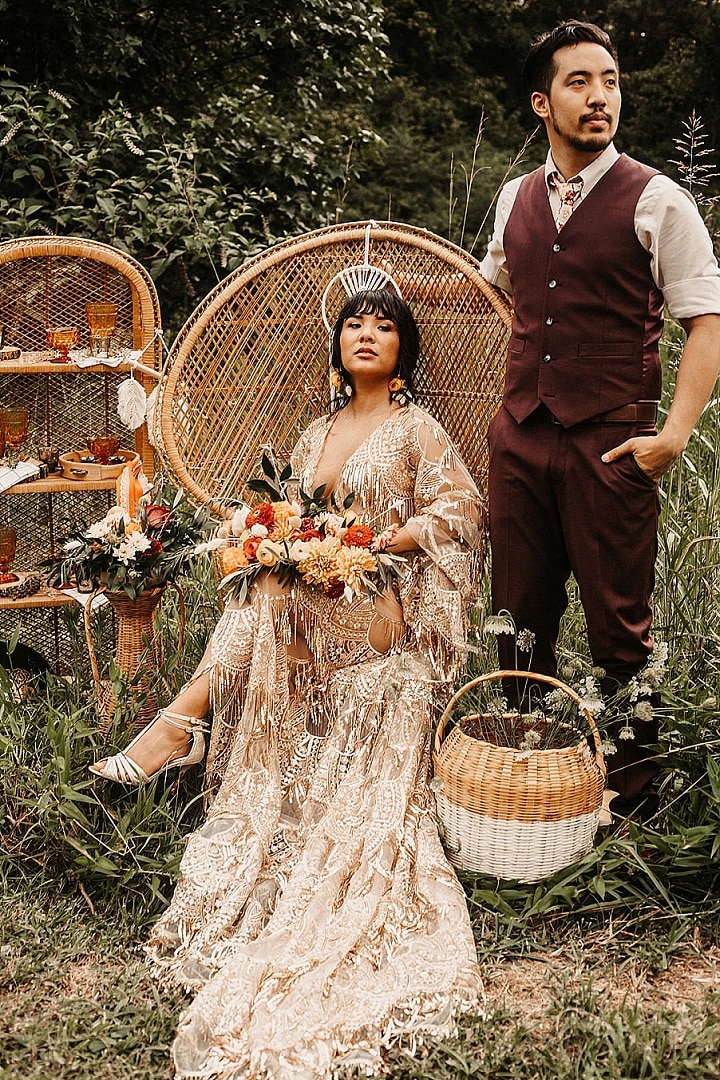 ‘Be Groovy’ 70’s Inspired Flower Child Wedding Inspiration