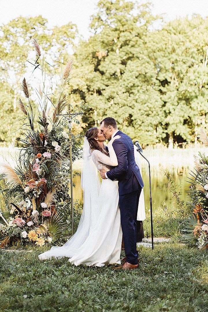 Tara and Ian’s ‘Desert Mountains Meets Fall Farm’ Wedding in Connecticut by Emily Kirke Photography 