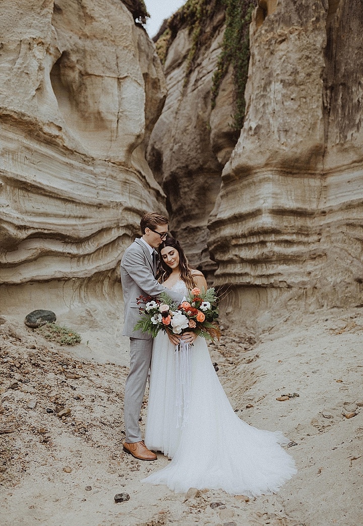 Hannah and Ben’s Winter Beach Wedding in California by Gabriel Conover Photography