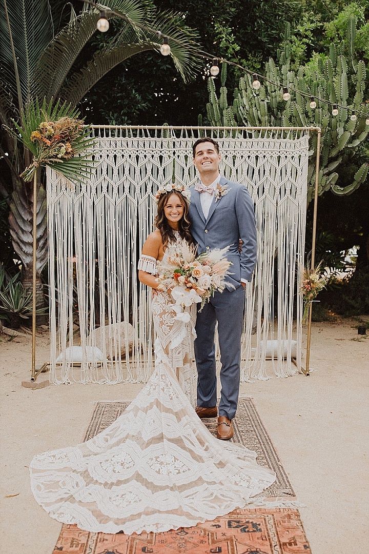 Jenna and Matthew's Intimate Macrame Filled California Wedding by Gabriel Conover Photography