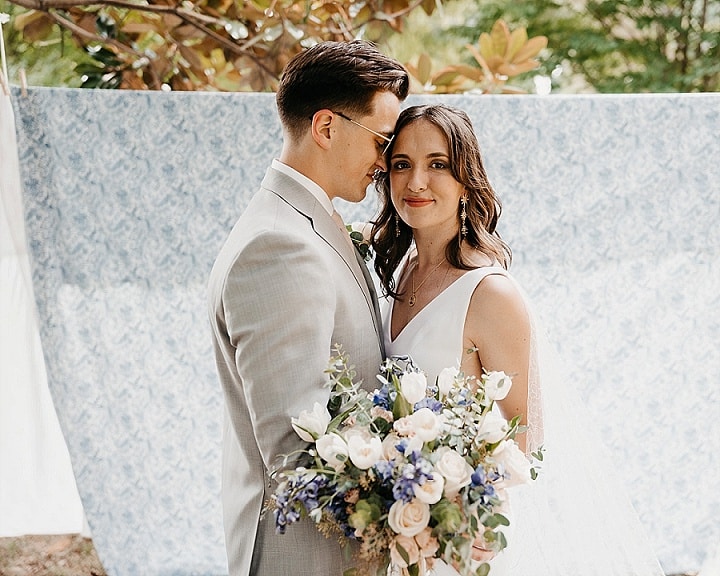 Molly and Damian’s Whimsical ‘Cottagecore’ Backyard Summer Wedding by William Avery Photography