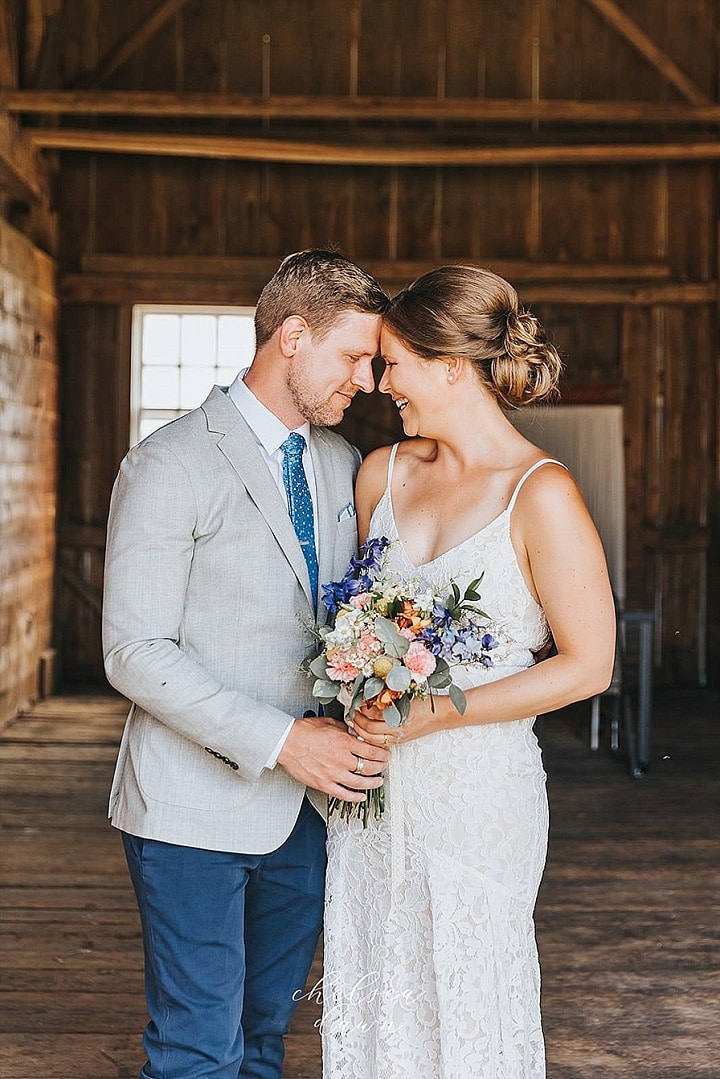 Samantha and Aaron’s Rustic Farm Micro Wedding by Chelsea Dawn Weddings