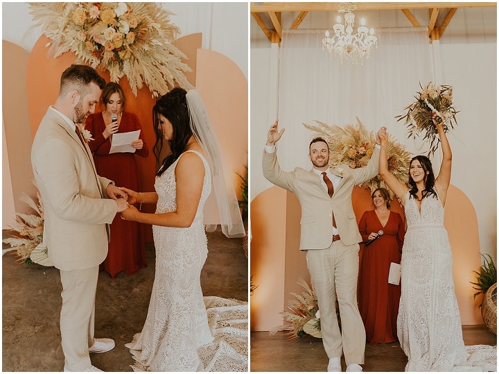Lexi and Andrew's 'Modern Bohemian' Terracotta and Blush Wedding by K and C Photography