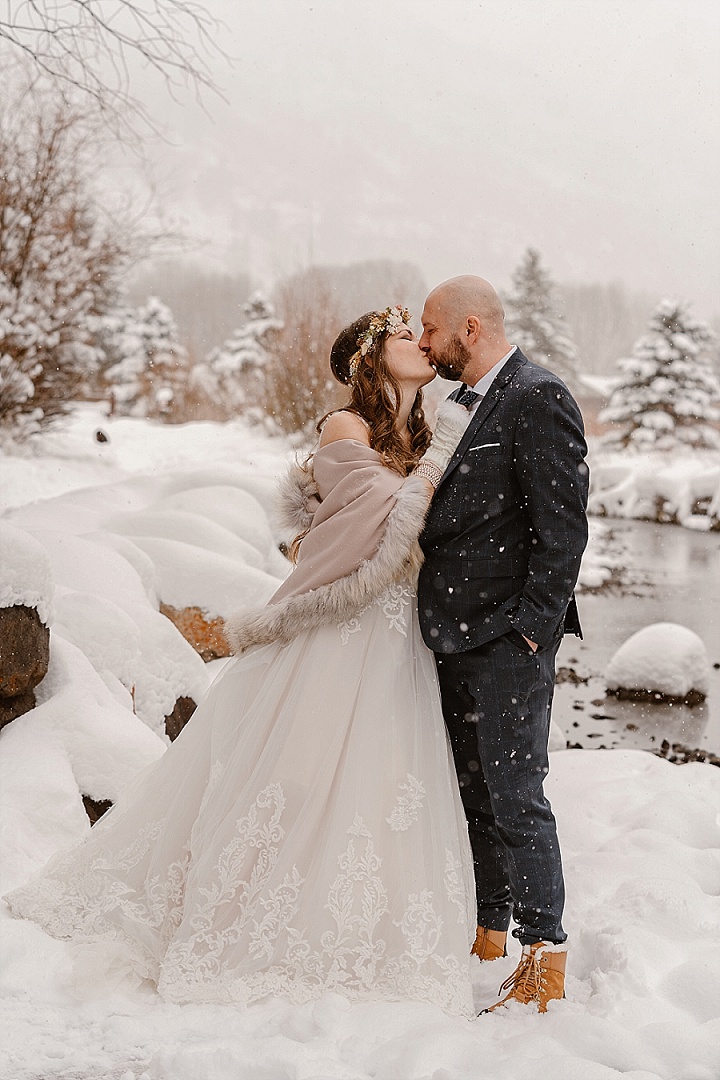 Chis and Leah’s Winter Wonderland Elopement in Colorado by Captured By Marcela