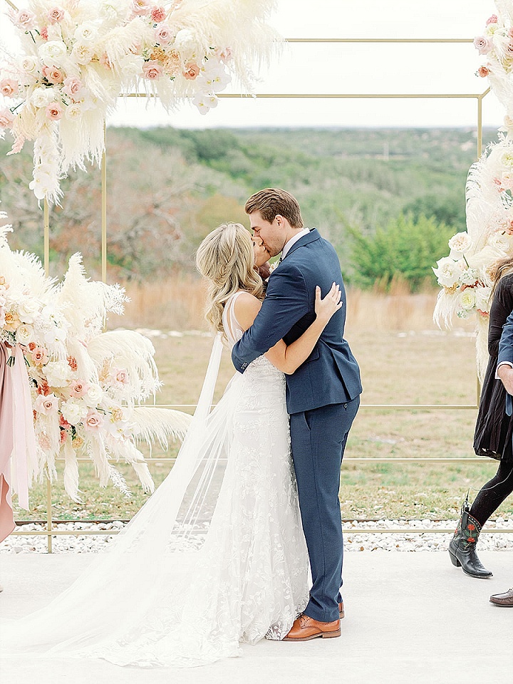 Emily and Palmer's 'Modern Day Bohemian' Blush Pink Texas Wedding by  Feather & Twine Photography - Boho Wedding Blog