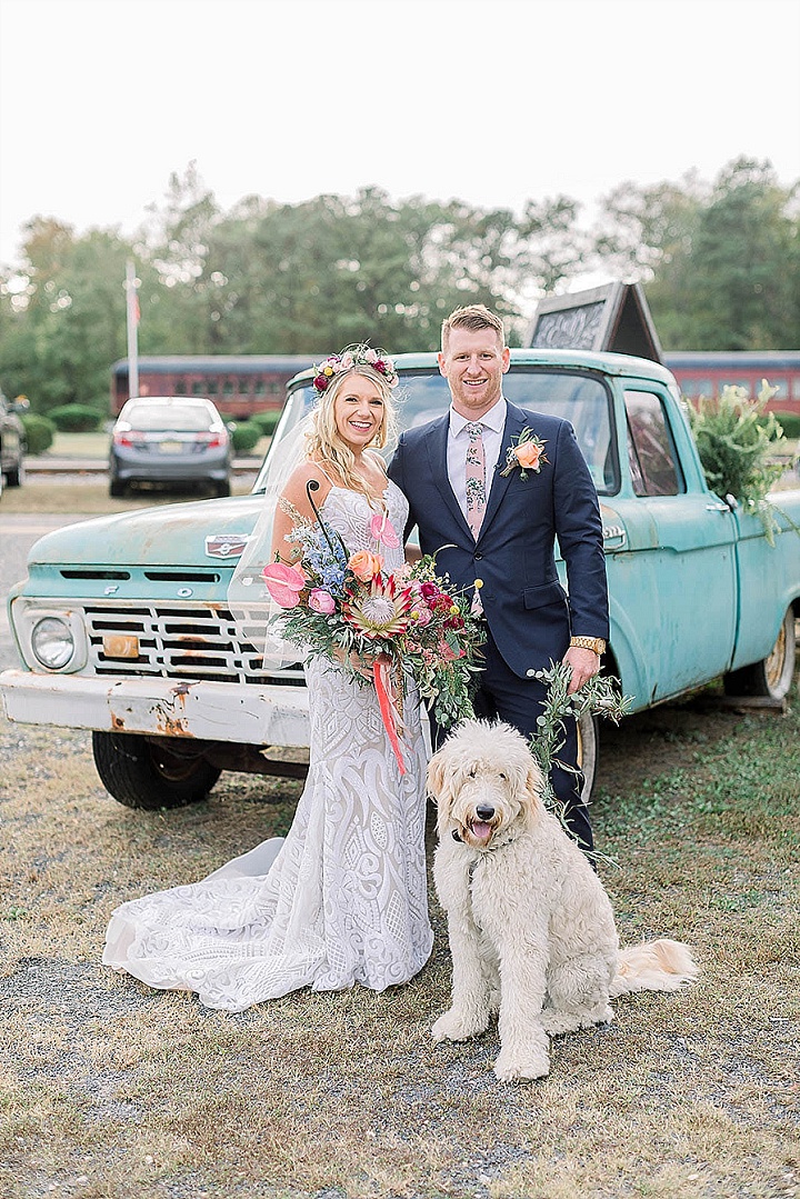 Charles and Ashley’s ‘Vintage Dream’ Colourful Wedding in New Jersey by Elizebeth Unruh Studio